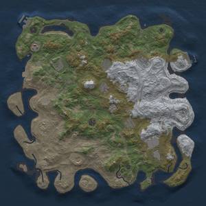 Thumbnail Rust Map: Procedural Map, Size: 4500, Seed: 132159673, 19 Monuments