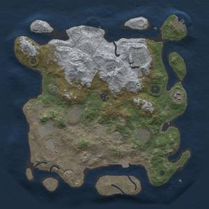 Thumbnail Rust Map: Procedural Map, Size: 3500, Seed: 15762, 16 Monuments