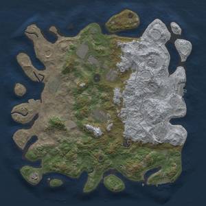 Thumbnail Rust Map: Procedural Map, Size: 4050, Seed: 661741141, 18 Monuments