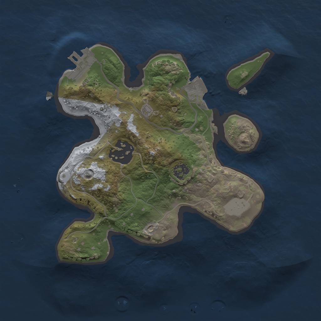 Rust Map: Procedural Map, Size: 2000, Seed: 745200, 5 Monuments