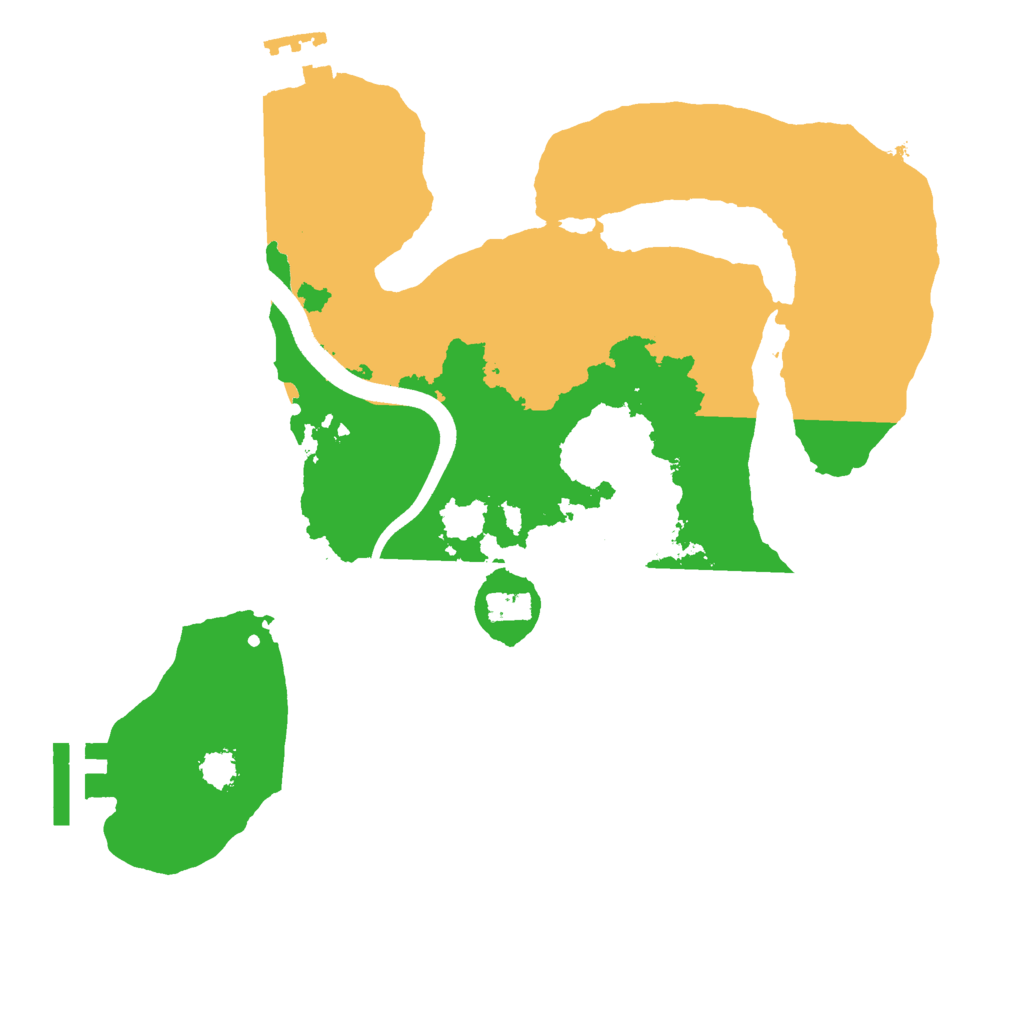 Biome Rust Map: Procedural Map, Size: 2500, Seed: 286436228