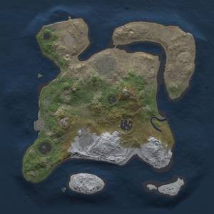 Thumbnail Rust Map: Procedural Map, Size: 2500, Seed: 286436228, 9 Monuments