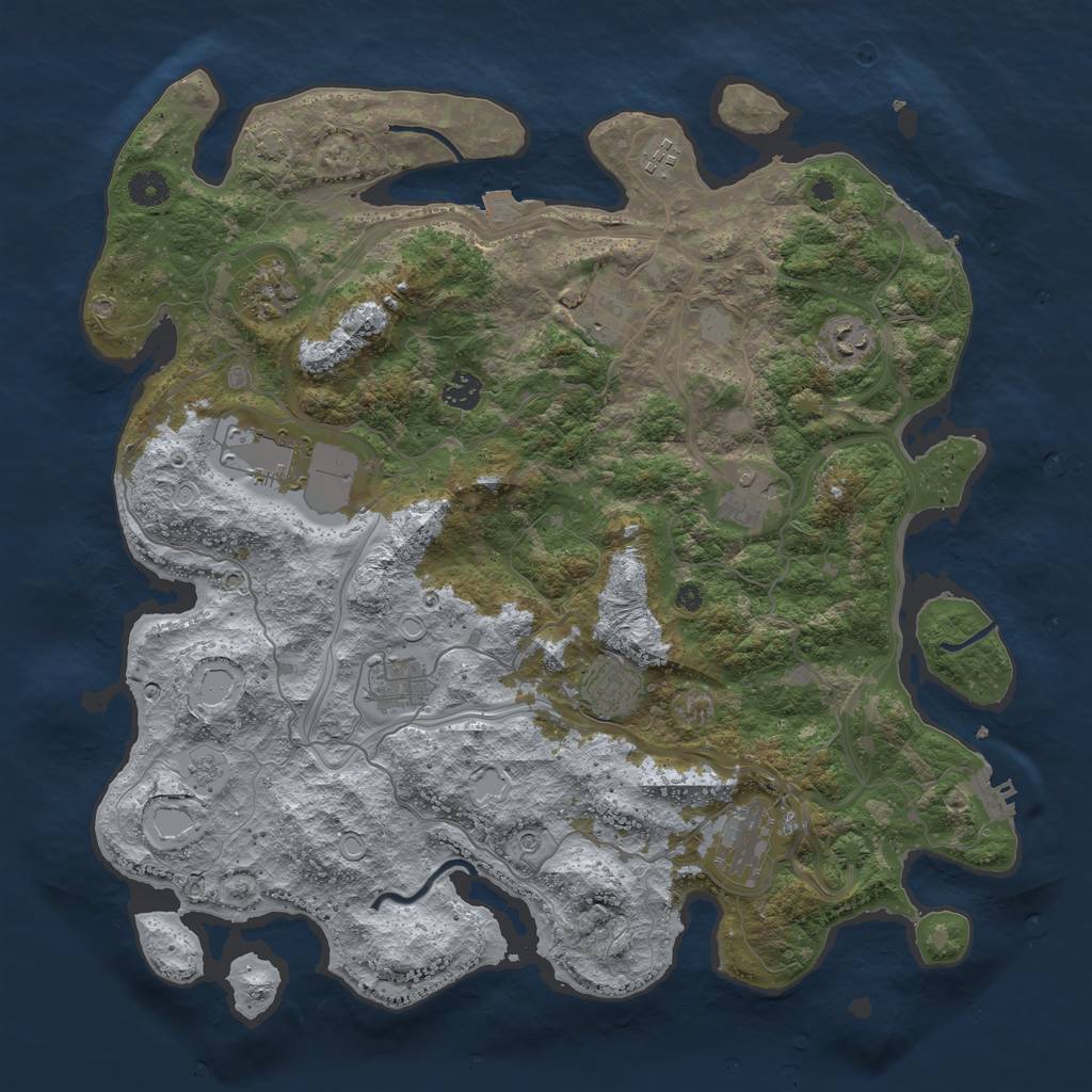Rust Map: Procedural Map, Size: 4250, Seed: 231745592, 18 Monuments