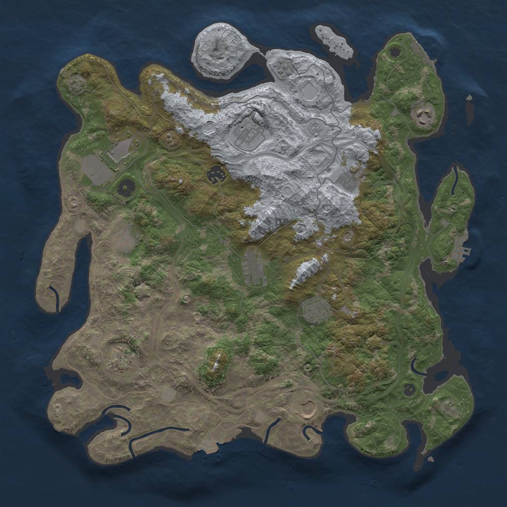 Rust Map: Procedural Map, Size: 4250, Seed: 1112662136, 19 Monuments
