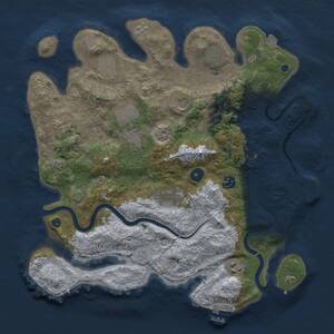 Thumbnail Rust Map: Procedural Map, Size: 3750, Seed: 287713855, 15 Monuments