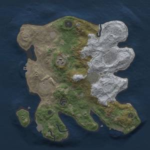 Thumbnail Rust Map: Procedural Map, Size: 3000, Seed: 766511010, 12 Monuments