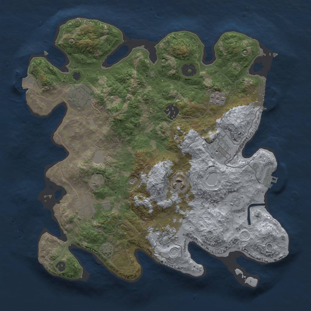 Procedural Map :: Rust Map :: Just-Wiped