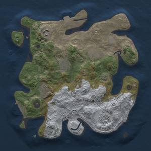 Thumbnail Rust Map: Procedural Map, Size: 3000, Seed: 172613336, 13 Monuments