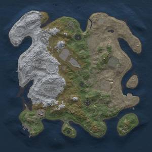 Thumbnail Rust Map: Procedural Map, Size: 3500, Seed: 383425146, 16 Monuments