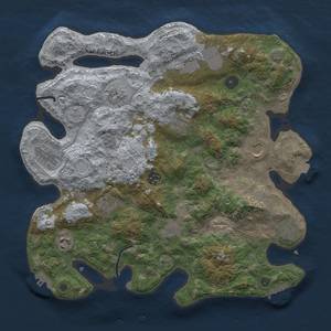 Thumbnail Rust Map: Procedural Map, Size: 3700, Seed: 1124404972, 19 Monuments