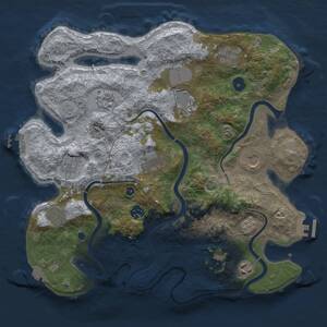 Thumbnail Rust Map: Procedural Map, Size: 3700, Seed: 1124404972, 16 Monuments