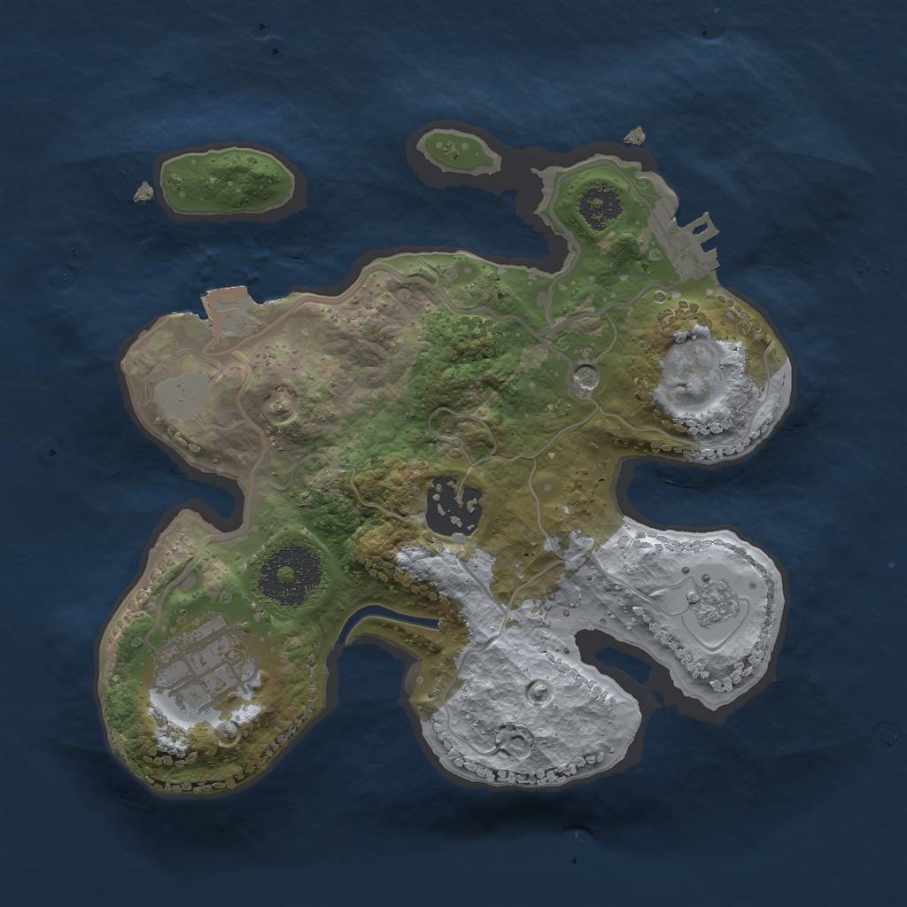 Rust Map: Procedural Map, Size: 2250, Seed: 1017, 8 Monuments