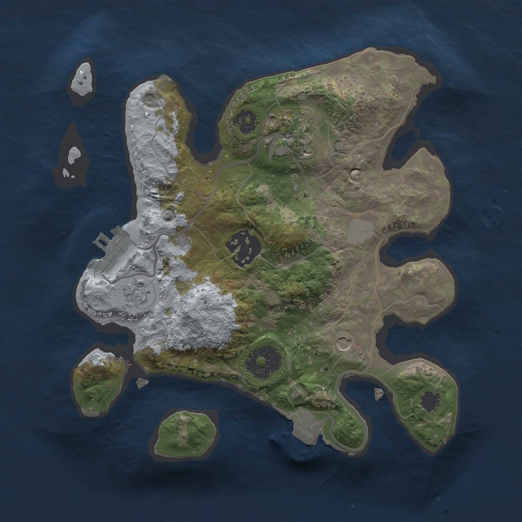 Rust Map: Procedural Map, Size: 2300, Seed: 4892756, 8 Monuments