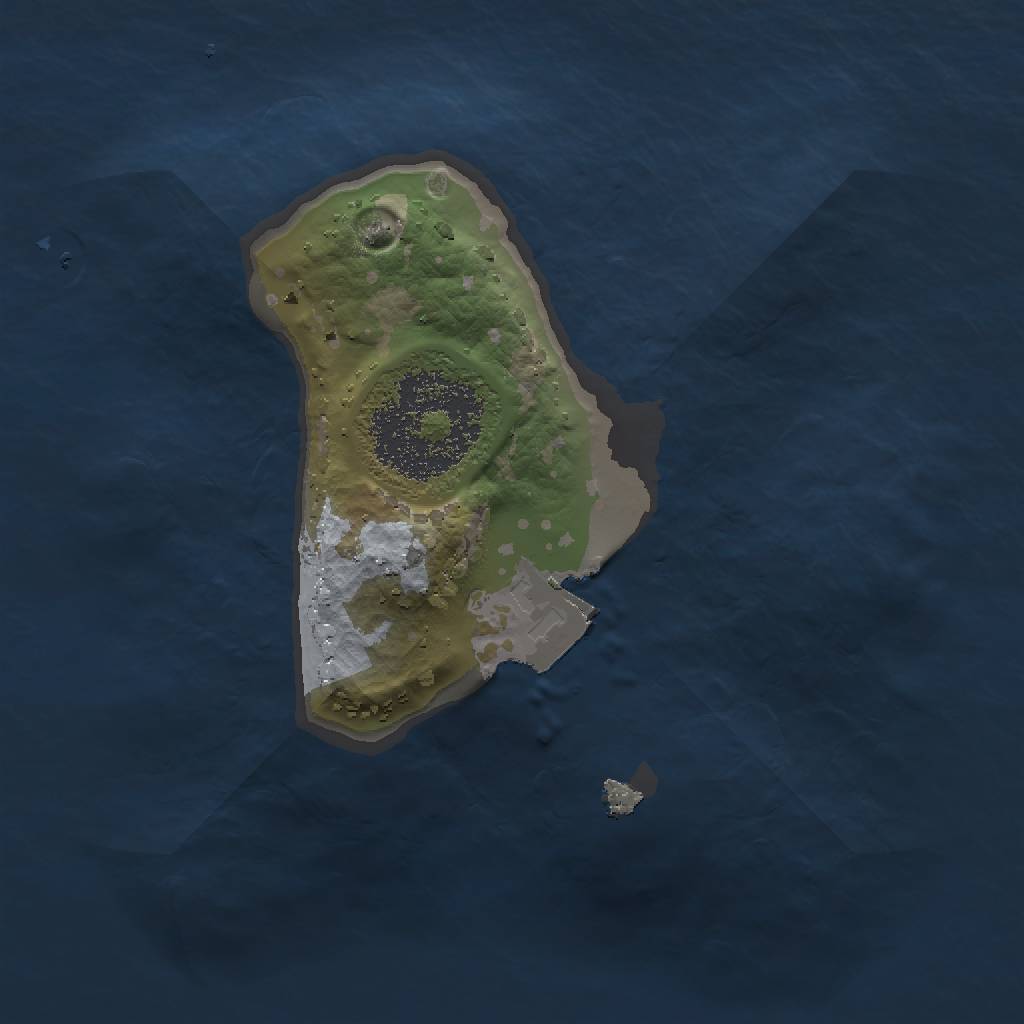 Rust Map: Procedural Map, Size: 1400, Seed: 123456, 3 Monuments