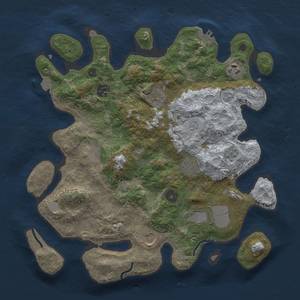 Thumbnail Rust Map: Procedural Map, Size: 3500, Seed: 580519393, 15 Monuments