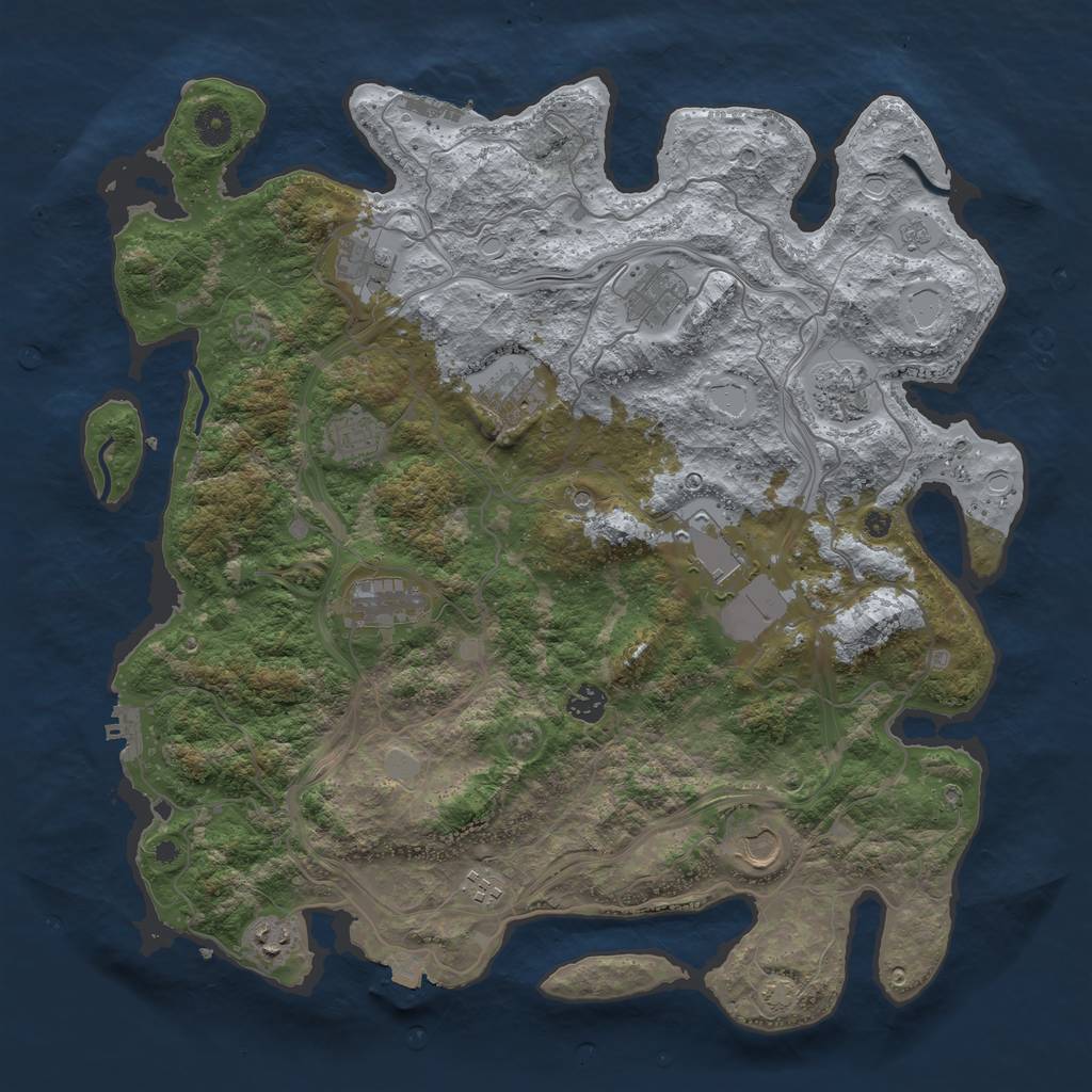 Rust Map: Procedural Map, Size: 4250, Seed: 12067, 19 Monuments