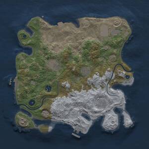 Thumbnail Rust Map: Procedural Map, Size: 3500, Seed: 321183973, 13 Monuments