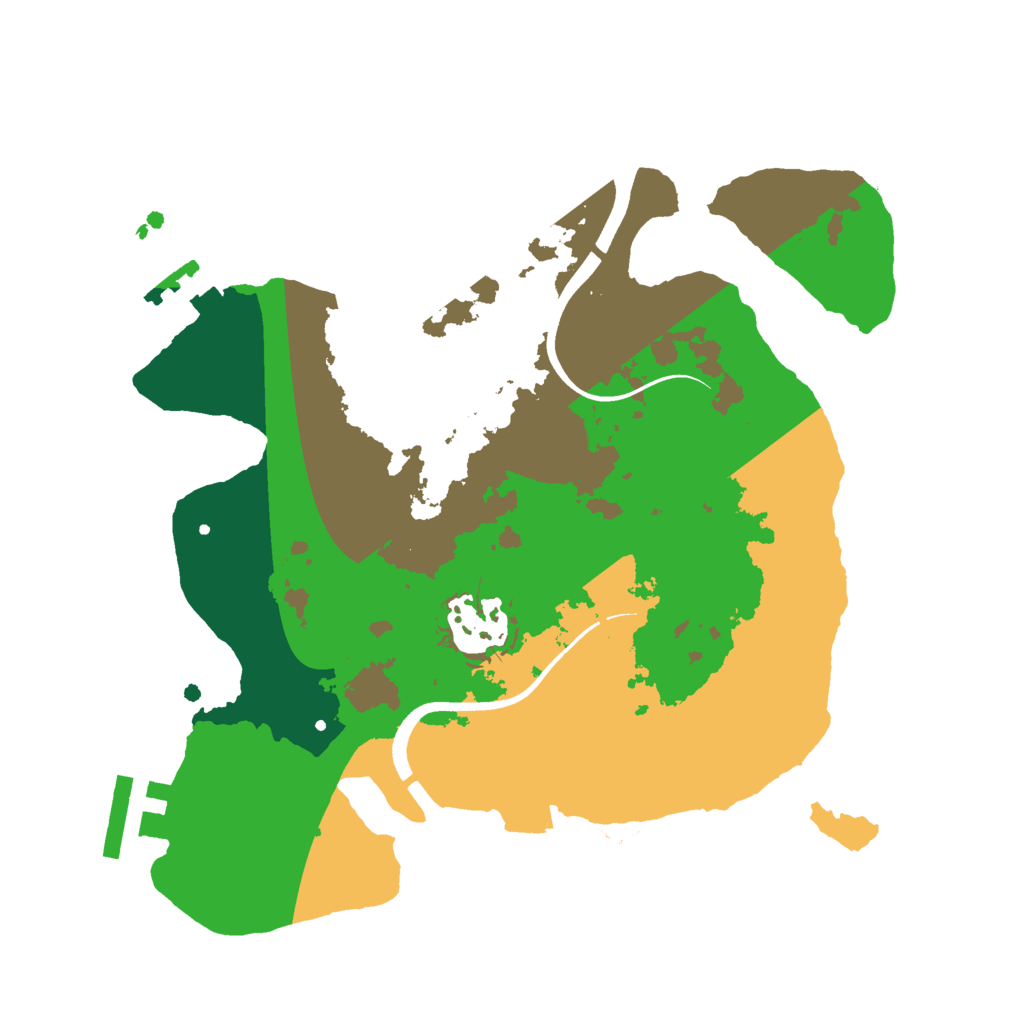 Biome Rust Map: Procedural Map, Size: 2500, Seed: 910905885