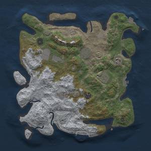 Thumbnail Rust Map: Procedural Map, Size: 3500, Seed: 766404787, 15 Monuments