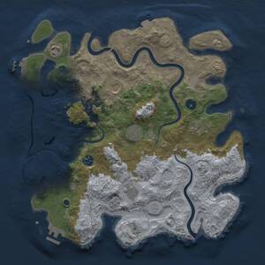 Thumbnail Rust Map: Procedural Map, Size: 3750, Seed: 163892299, 13 Monuments