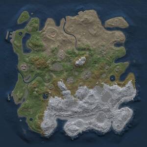 Thumbnail Rust Map: Procedural Map, Size: 3750, Seed: 163892299, 15 Monuments
