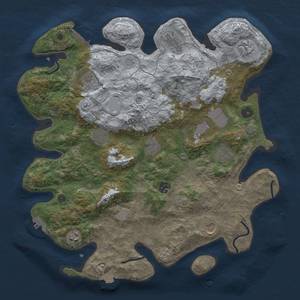 Thumbnail Rust Map: Procedural Map, Size: 4000, Seed: 1870992463, 19 Monuments