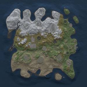 Thumbnail Rust Map: Procedural Map, Size: 3500, Seed: 1982727104, 17 Monuments