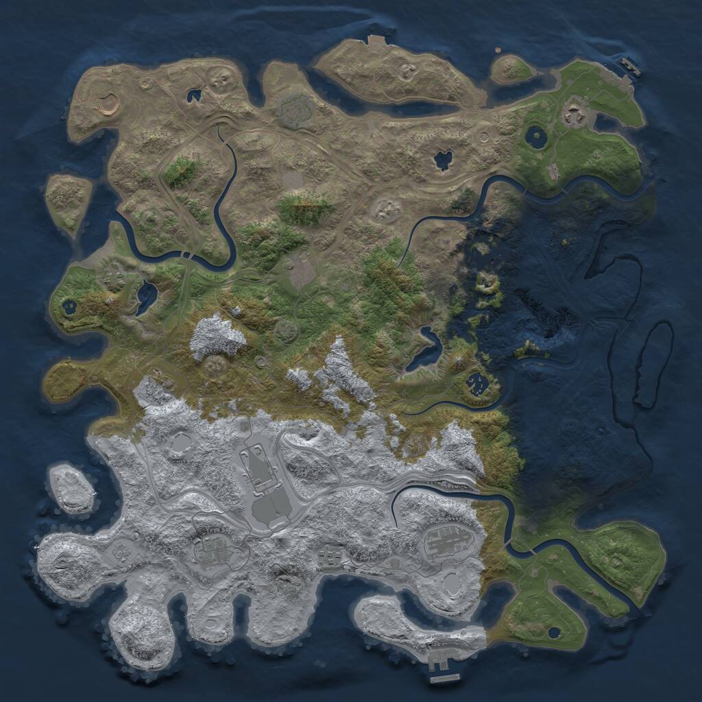 Rust Map: Procedural Map, Size: 4800, Seed: 969454776, 17 Monuments