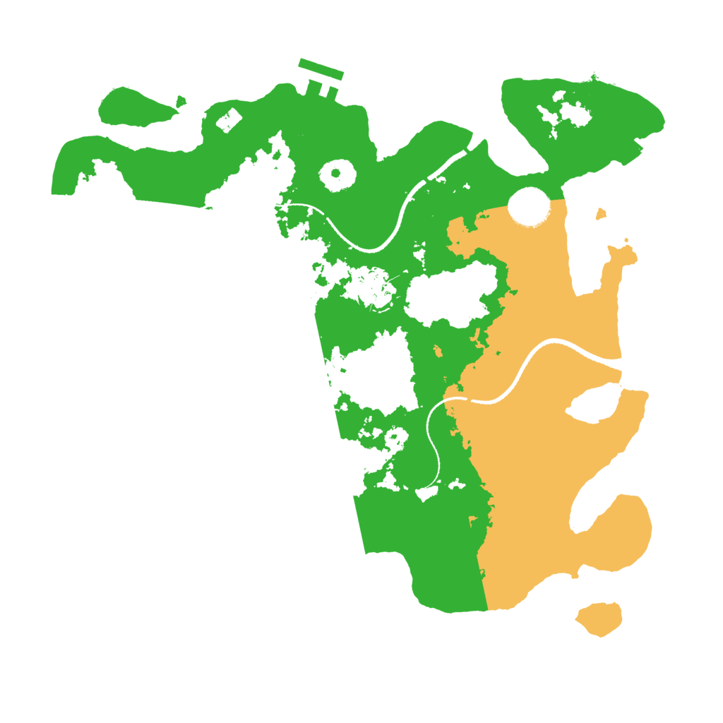 Biome Rust Map: Procedural Map, Size: 3200, Seed: 290997787