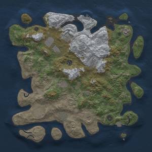 Thumbnail Rust Map: Procedural Map, Size: 4000, Seed: 414961798, 18 Monuments