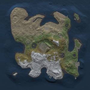 Thumbnail Rust Map: Procedural Map, Size: 2500, Seed: 116608177, 10 Monuments