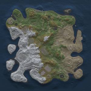 Thumbnail Rust Map: Procedural Map, Size: 3500, Seed: 181895550, 16 Monuments