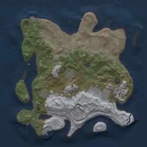 Thumbnail Rust Map: Procedural Map, Size: 3500, Seed: 990274, 15 Monuments