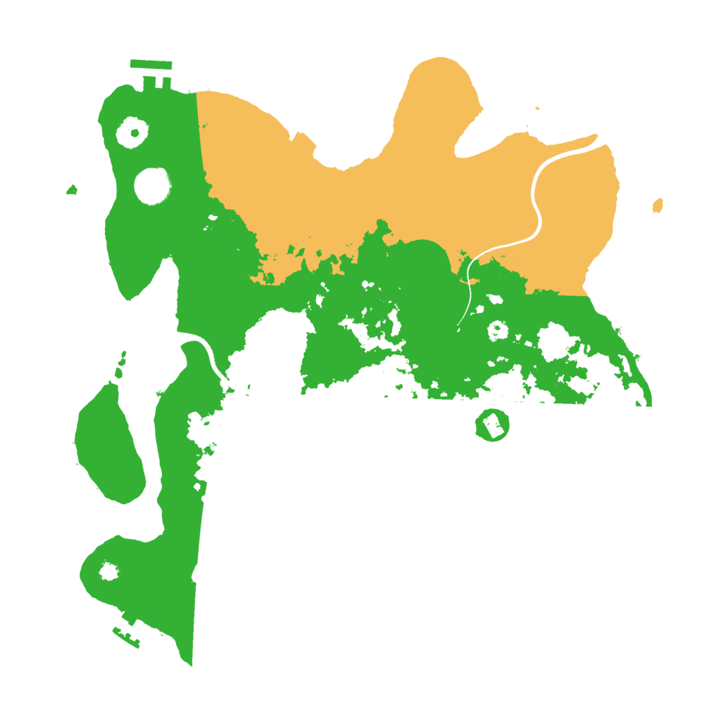 Biome Rust Map: Procedural Map, Size: 3500, Seed: 990274