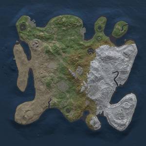 Thumbnail Rust Map: Procedural Map, Size: 3200, Seed: 612839685, 14 Monuments