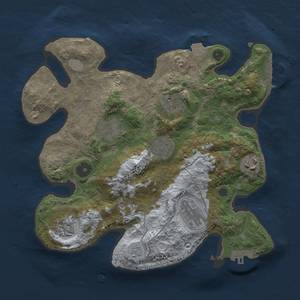 Thumbnail Rust Map: Procedural Map, Size: 3000, Seed: 1608729367, 14 Monuments