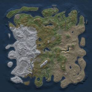 Thumbnail Rust Map: Procedural Map, Size: 4500, Seed: 1999215869, 15 Monuments