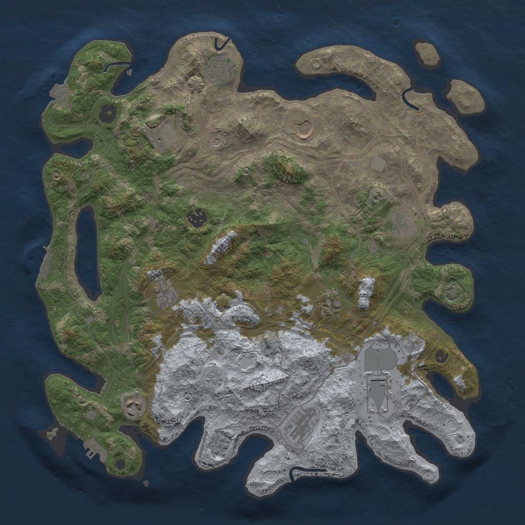 Rust Map: Procedural Map, Size: 4250, Seed: 234564, 19 Monuments