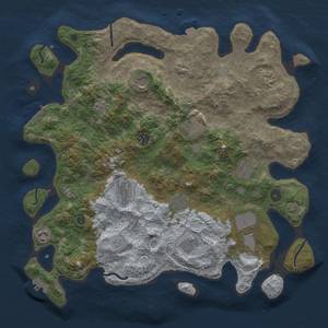 Thumbnail Rust Map: Procedural Map, Size: 4100, Seed: 67243, 19 Monuments