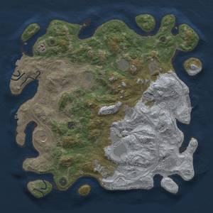 Thumbnail Rust Map: Procedural Map, Size: 4250, Seed: 27041992, 19 Monuments