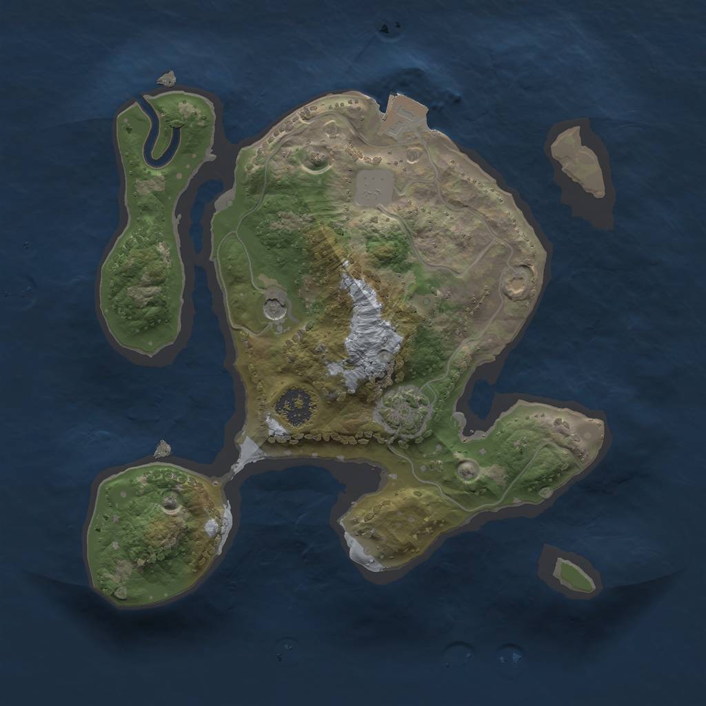 Rust Map: Procedural Map, Size: 2000, Seed: 127363266, 5 Monuments