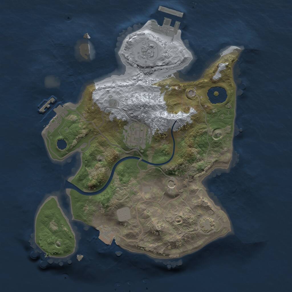 Rust Map: Procedural Map, Size: 2350, Seed: 5, 7 Monuments