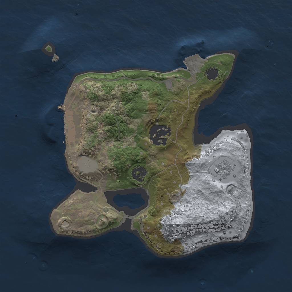 Rust Map: Procedural Map, Size: 2000, Seed: 57705056, 6 Monuments