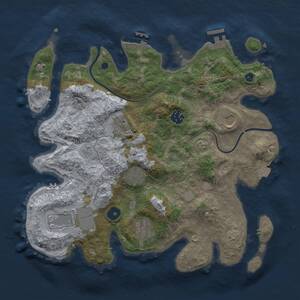 Thumbnail Rust Map: Procedural Map, Size: 3500, Seed: 1026725123, 12 Monuments