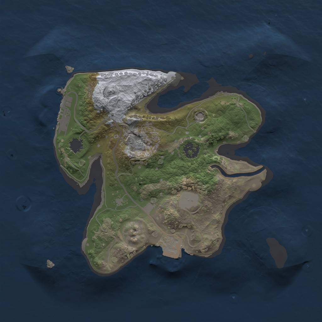 Rust Map: Procedural Map, Size: 2000, Seed: 999195185, 4 Monuments