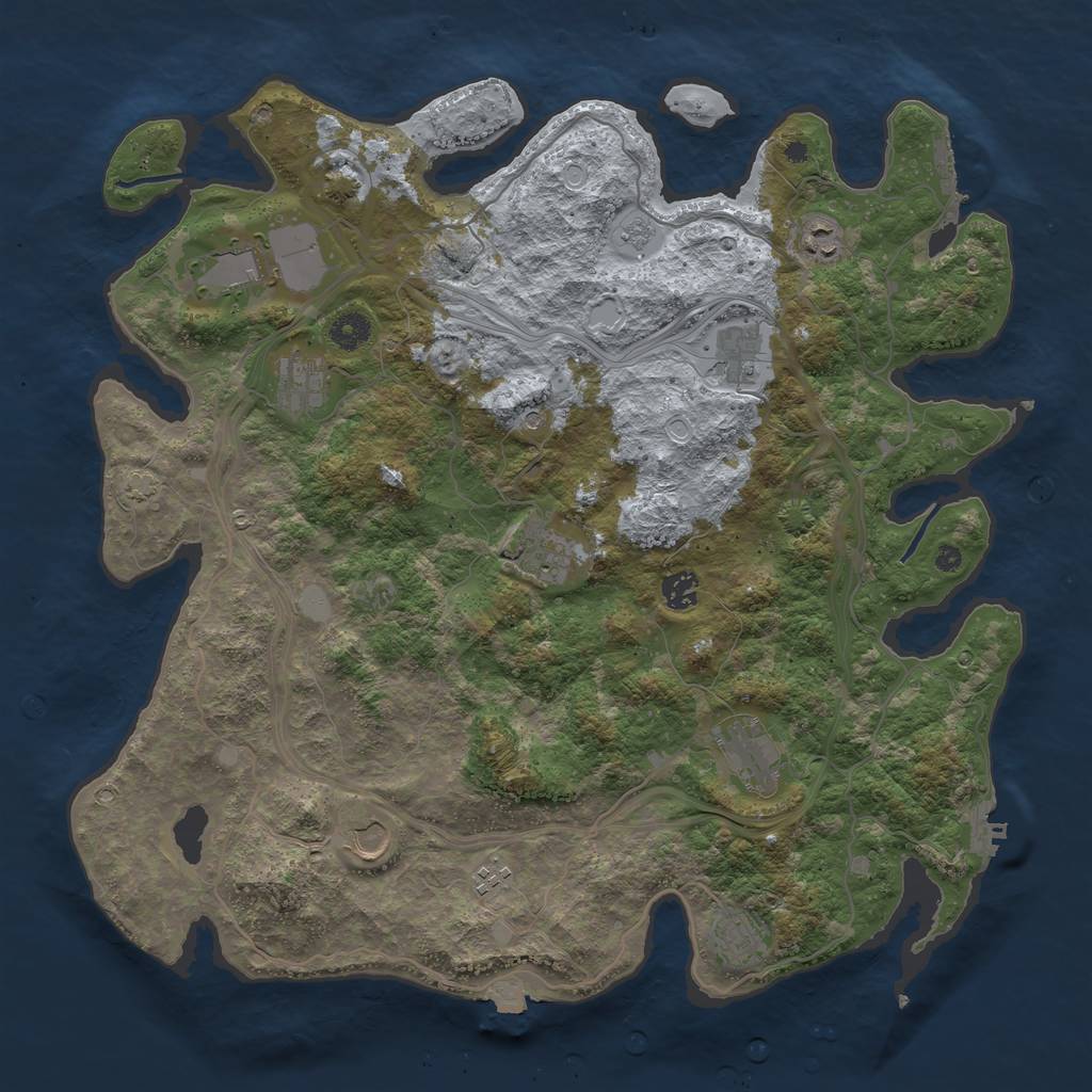 Rust Map: Procedural Map, Size: 4250, Seed: 12028, 18 Monuments
