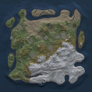 Thumbnail Rust Map: Procedural Map, Size: 3838, Seed: 3838, 17 Monuments