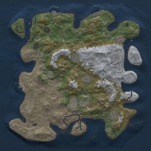 Thumbnail Rust Map: Procedural Map, Size: 3800, Seed: 77183677, 17 Monuments