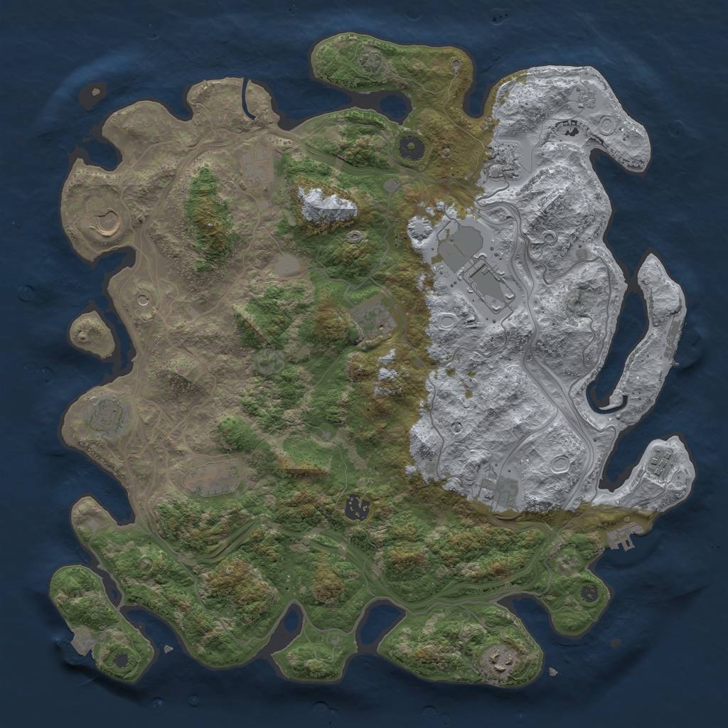 Rust Map: Procedural Map, Size: 4250, Seed: 1565633279, 19 Monuments