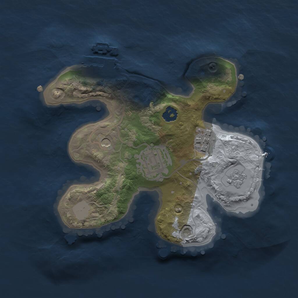 Rust Map: Procedural Map, Size: 2000, Seed: 26198631, 6 Monuments